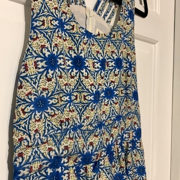 Paper Crane Blue and Beige Midi Dress - Picture 5 of 15